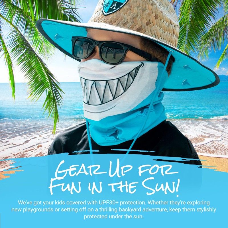 S A Company Kids' Face Shields UPF 30+, Breathable Multipurpose