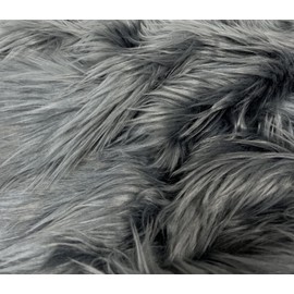 EOVEA Faux Fur Fabric Square – Precut Fur Trim Piece for Crafts, Costumes, DIY Decor, Sewing & Decor – Long Pile Shaggy Fake Fur Patch for Upholstery & Accessories(Dark Gray,30"X36")