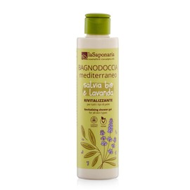 La Saponaria Mediterranean Body Wash, Shower Gel, Nourishing, Soothing, Purifying, All Skin Types, Natural, Vegan, Cruelty-Free, Bio Plastic, Organic, 200ml