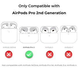 Mouzor for AirPods Pro 2 Case, Cute Floral AirPods Pro 2nd Generation (2022) Case, Engraved Flowers and Plant Pattern Green Soft Silicone Shockproof Charging Case Cover with Carabiner for Girl Women