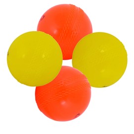 Kosma Set of 4 Windball Cricket Ball | Indoor & Outdoor Soft Training Cricket Ball for Coaching Practic (2Pc Each of Orange & Yellow)