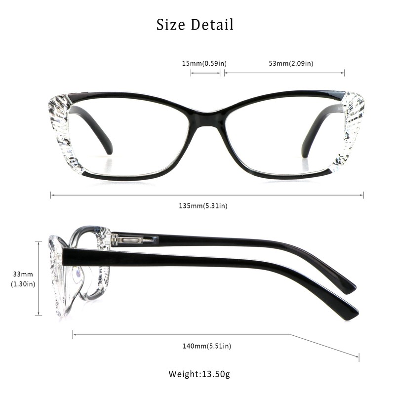 LifeArt 5 Pairs Reading Glasses, Blue Light Blocking Glasses, Computer