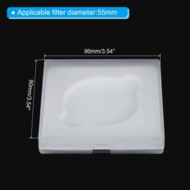 PATIKIL 55mm Lens Filter Case, 3pcs Camera Filter Case Portable Lens Filter Box Water Resistant Dustproof Plastic for Photography Filter Storage