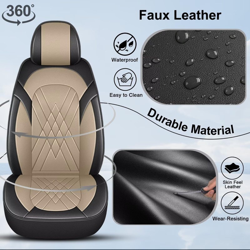 YORKNEIC 2 Front Seats Car Seat Covers for Mazda CX5
