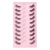 Glowingwin Half Lashes with clear band Fake Lashes Cat Eye