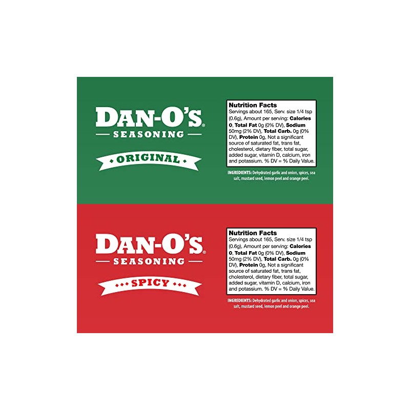 Dan-O's Seasoning Small 2 Bottle Combo | Original & Spicy
