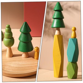 Totority Wooden Tree Figures Set Mini Suit Wooden Montessori Wooden Tree Decorations Small Tree for 14+