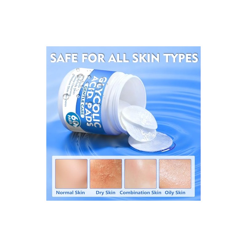Glycolic Acid Exfoliating Pads with Salicylic Acid - 60 Count