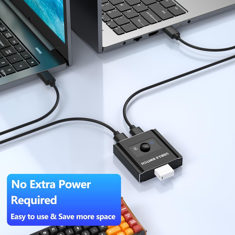USB Switch, Bi-Directional USB Switch 1 in 2 Out/2 in