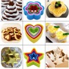LHKJ 25 PCS Plastic Cookie Cutter Shapes Set, Colorful Cookie