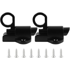 Bivethoi 2Pcs Self-Closing Latches, Resilient Bolt Latch Spring Door Lock, Aluminum Alloy Resilient Bolt Latch Security Automatic Spring Barrel Slide Gate Lock for Door and Window (Black)