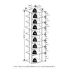 Furinno Compact 9-Tier Vertical Space Saving Free Standing Shoe Tower,