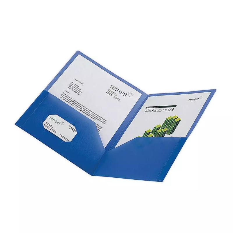Office Depot® Brand School-Grade 2-Pocket Poly Folder, Letter Size, Blue
