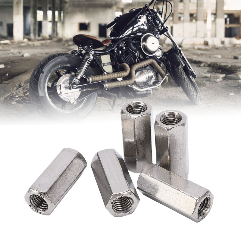 5Pcs Coupling Nut Hex Stainless Steel Anti Corrosion M12 Connector