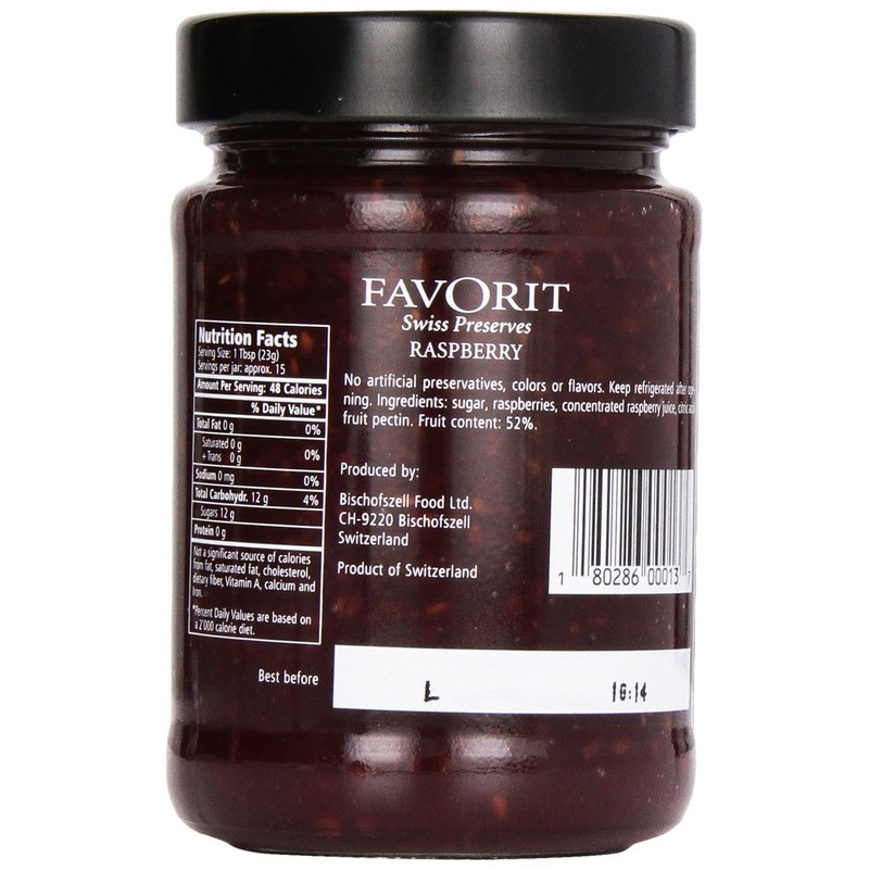 Favorit Jam, Raspberry, 12.3 oz
