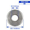 M8 x 16mm OD Flat Washer, 18-8 (304) Stainless Steel