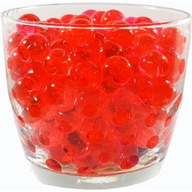 60g ~ 500g Large 15-16mm Crystal Soil Water Beads Jelly Ball Vase Filler Home Wedding Decoration (Red, 60g)