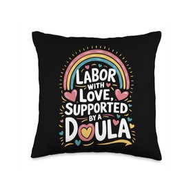 Birth Midwife Quote for Labor Postpartum Doula Midwifery Throw Pillow