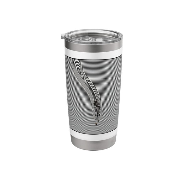 Zebra Optical Illusion Minimalist Art Design Stainless Steel Insulated Tumbler