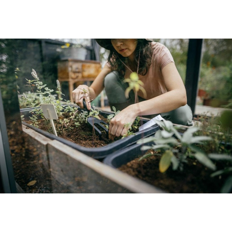 Fiskars Solid Flower Rake, black / orange