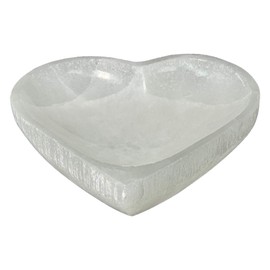 Selenite Heart Crystal Gemstone Charging Bowl -RSH217