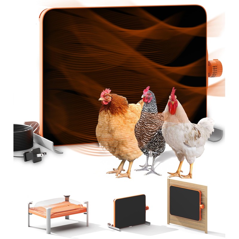 Smart Chicken Coop Heater, 200 Watts Chick Heater Built-in Adaptive