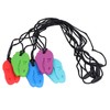 5pcs Infants Teething Necklace Silicone Exercise Senses Soothing Gum Chewing
