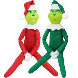 SINSEN Grinch Doll Christmas Stuffed Plush Toy 12" Stuffed Plush Toy Green Big Monster Doll Christmas Home Decor Gifts for Fans