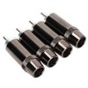4pcs RCA Sound Plug Silver Plated RCA Male Plug Connector