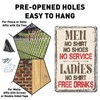 QYAYIK Tin Bar Sign 12 x 8 Inch - Men,