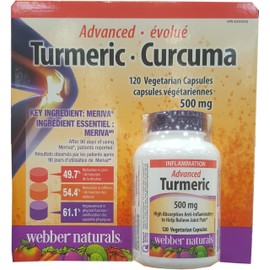 Webber Naturals Advanced Turmeric (120 Capsules), 120 Count