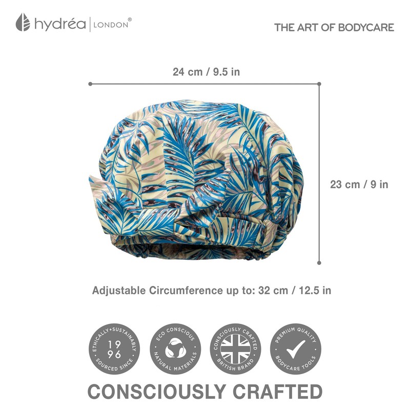 Hydréa London Luxury Shower Cap – Waterproof, Reusable, Stylish &