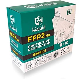 Baltic Masks FFP2 Mask - 100% Made in EU - Pack of 10 - UK/EU Certified