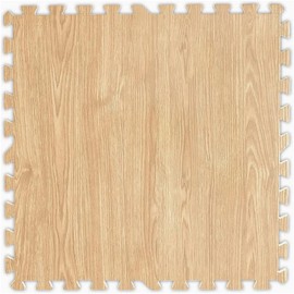 TANSU NO GEN 3/8 Inch Thick Printed Foam Tiles, Wood Grain Interlocking Foam Floor Mats, Anti-Fatigue Flooring, 16 Tiles, Oak, – Produced by Japan.1871054(97848)