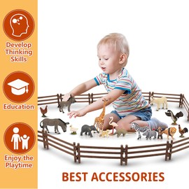 40 Pieces Horse Fence Toy, Horse Corral Fencing Accessories Toy, Paddle Toy, Plastic Farm Fence for Barn Paddock Horse Stable Farm Animal, Educational Gift, Micro Landscape Decoration