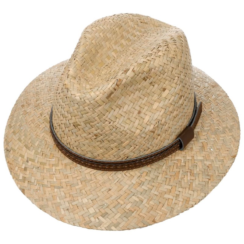 Lipodo New Steven Traveller Straw Hat - Natural Colour Hat