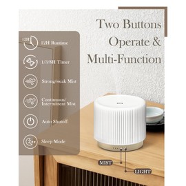 280ml Ceramic Essential Oil Diffuser,Ultrasonic Cool Mist Decorative Aromatherapy Diffuser with Auto Shut-Off,Quiet Operation,3 Timer Settings for Large Rooms,Home,Office,SPA,Yoga & Bedroom