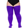 Plus Size Womens Thigh High Socks for Thick Thighs- Extra