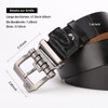 BISON DENIM Men's Leather Belt Jeans Belt Business Belt Metal