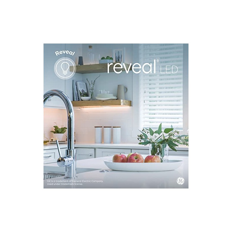 GE Reveal Light Bulbs, 40 Watt, A15 Ceiling Fan Bulbs,