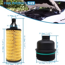 OXCANO Oil Filter 311401 298939 Compatible with Maserati Ghibli & Quattroporte V6 Engines 2014-2022