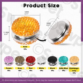 Swpeet 8Pcs 8 Colors Premium Strong Rhinestones Magnets Pins Assortment Kit, Women's Brooches Magnetic Pins Magnetic Hijab Clasps for Scarf, Sparkle Crystal Scarves Pins Small Magnetic