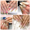 1320Pcs 3D Star Nail Charms, Gold Multi-Shapes Metallic Nail Art