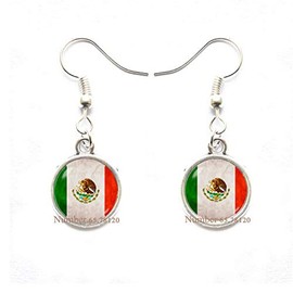 Yijianxhzao Mexico Mexican Flag Dangle Earrings&Earrings,Mexican Earrings,Mexico Jewelry,Flag Earrings Dangle Earrings,BV022 (V1)