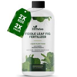 32oz Fiddle Leaf Fig Plant Food - Makes 192 Gallons of Fertilizer, Liquid Houseplant Fertilizer for Ficus Plants, Ideal Fiddle Leaf Fertilizer, 6-2-4 NPK Ficus Plant Food for Strong, Healthy Growth