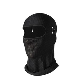 Unisex Summer Balaclava, Breathable Face Mask, UV Protection, Motorcycle Mask, Lightweight Face Hood with Glasses Holes, Quick-Drying Bicycle Mask for Motorcycling, Cycling, Mountaineering, black