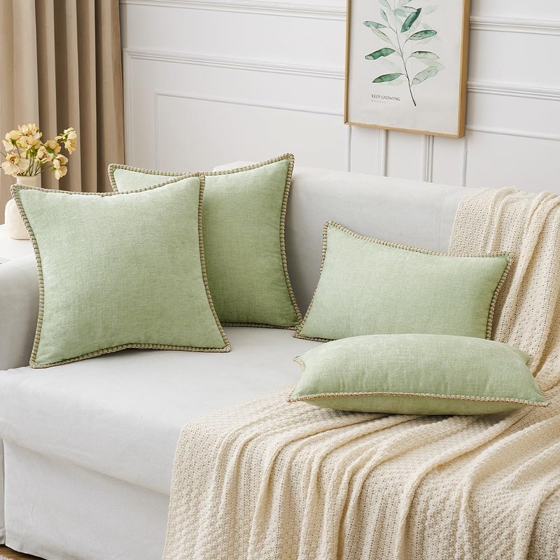 MIULEE Pack of 2 Couch Throw Pillow Covers 18x18 Inch