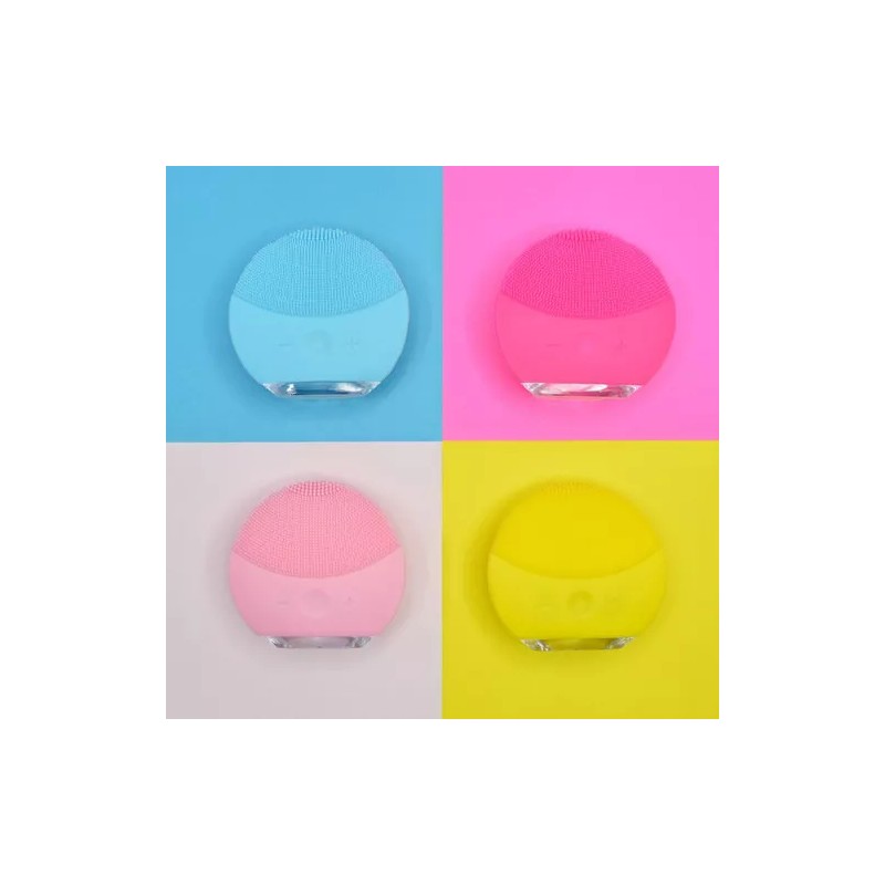 Cepillo Facial Electrico Recargable Usb Limpiador Exfoliante Color Rosa