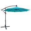 10 ft Outdoor Solar Powered LED Lighted Patio Umbrella Waterproof
