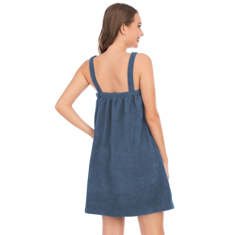 Veseacky Women Terry Spa/Bath Wrap Lightweight Adjustable Closure Spa Towel